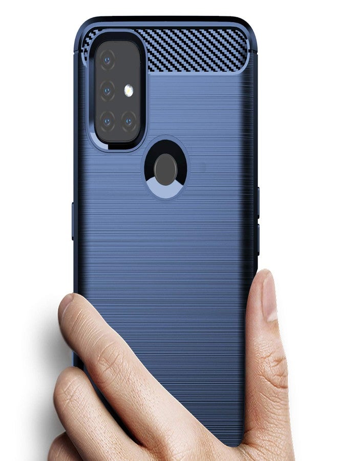 أوسوفر جراب Osophter لهاتف OnePlus Nord N10، غطاء حماية مرن من مطاط TPU مقاوم للصدمات، مناسب لهاتف OnePlus Nord N10 5G (أزرق داكن) - Image 3